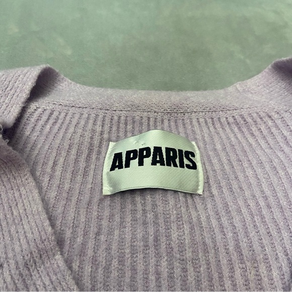 Apparis Purple Rib Knit Cardigan Sweater 3022 - Picture 5 of 11